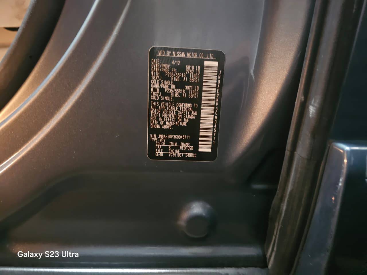 2012 NISSAN QUEST — 144961 Miles — Lot 045711 — Main - Marhaba Auctions Used Cars - Image 11