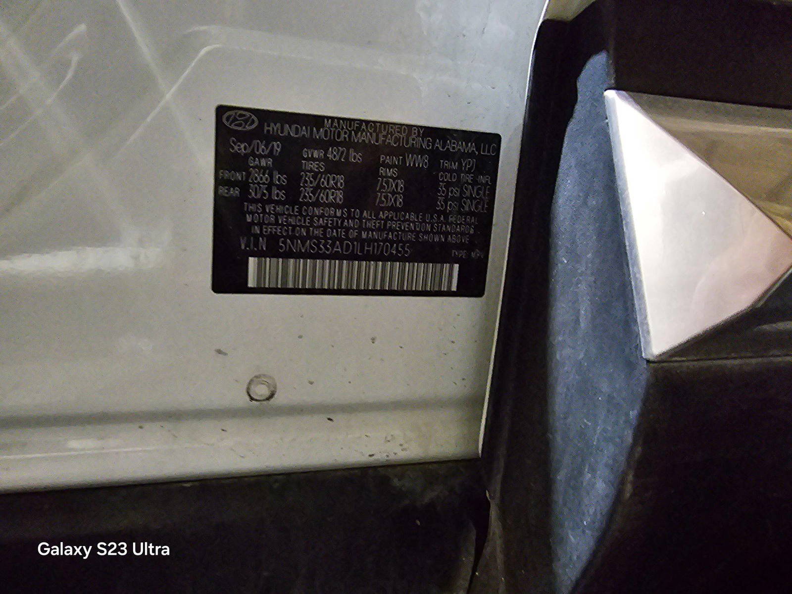 2020 HYUNDAI SANTA FE — 77703 Miles — Lot LH170455 — Main - Marhaba Auctions Used Cars - Image 9
