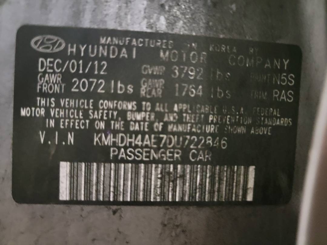 2013 HYUNDAI ELANTRA — 141751 Miles — Lot 38816366 - Marhaba Auctions Used Cars - Image 10