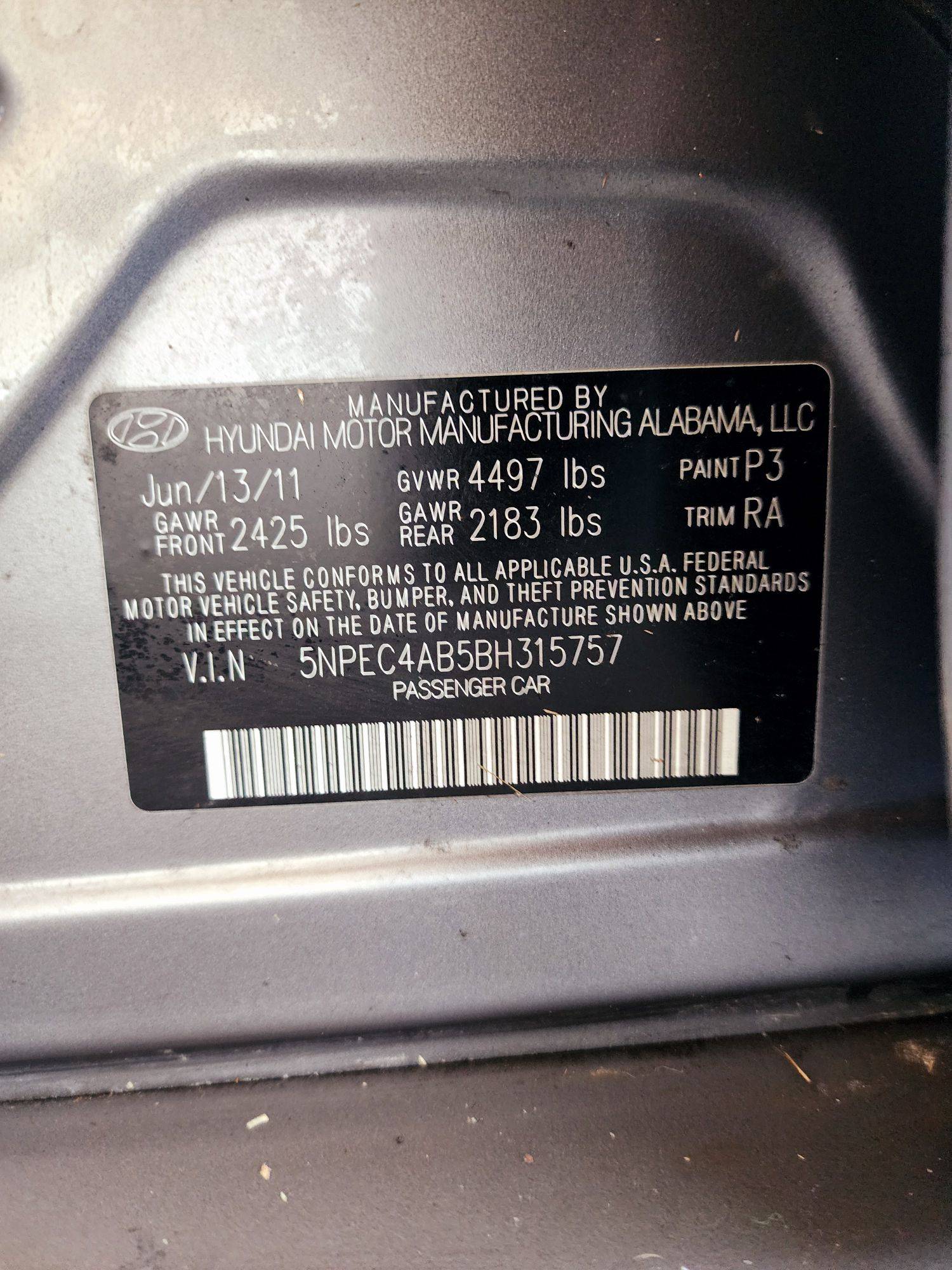 2011 HYUNDAI SONATA — 182474 Miles — Lot 40332124 — Souq - Marhaba Auctions Used Cars - Image 10