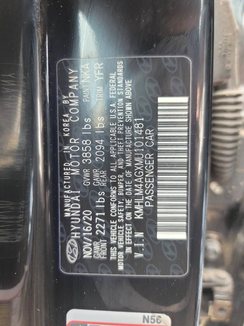 2021 HYUNDAI ELANTRA — 48324 Miles — Lot MU101481 — Ind. 12 - Marhaba Auctions Used Cars - Image 4