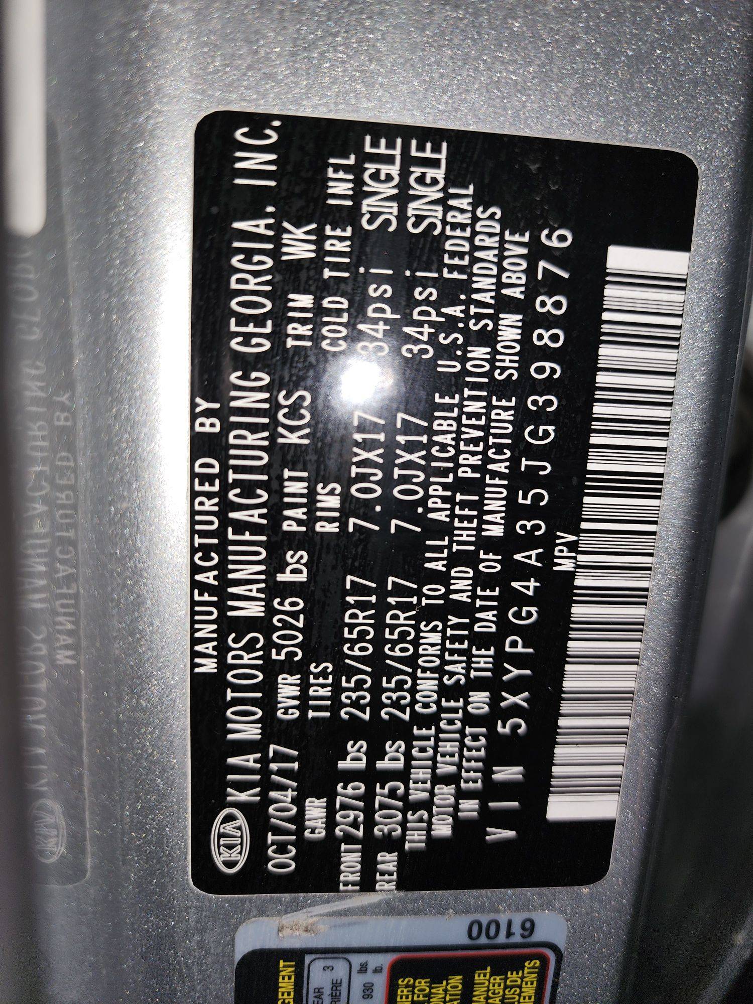 KIA SORENTO 2018 - Marhaba Auction Used Cars - Image 10