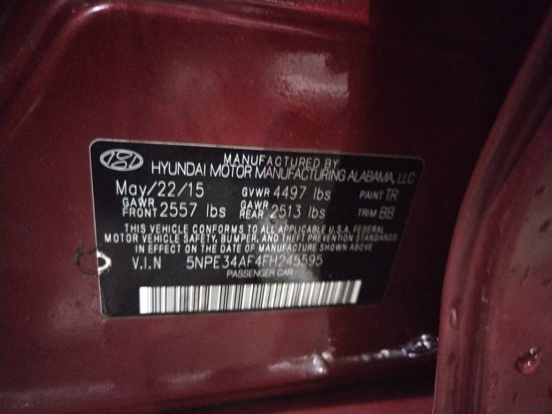2015 HYUNDAI SONATA — 163634 Miles — Lot 62217033 - Marhaba Auctions Used Cars - Image 7