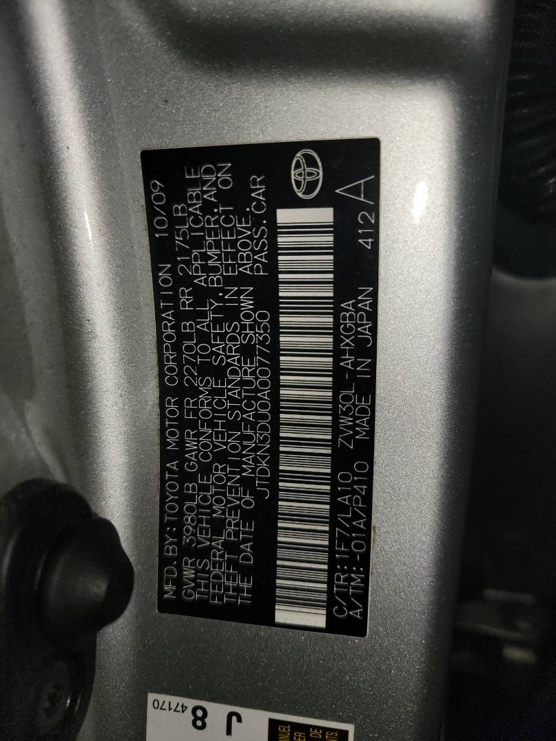 2010 TOYOTA PRIUS — 240949 Miles — Lot 38182244 - Marhaba Auctions Used Cars - Image 8