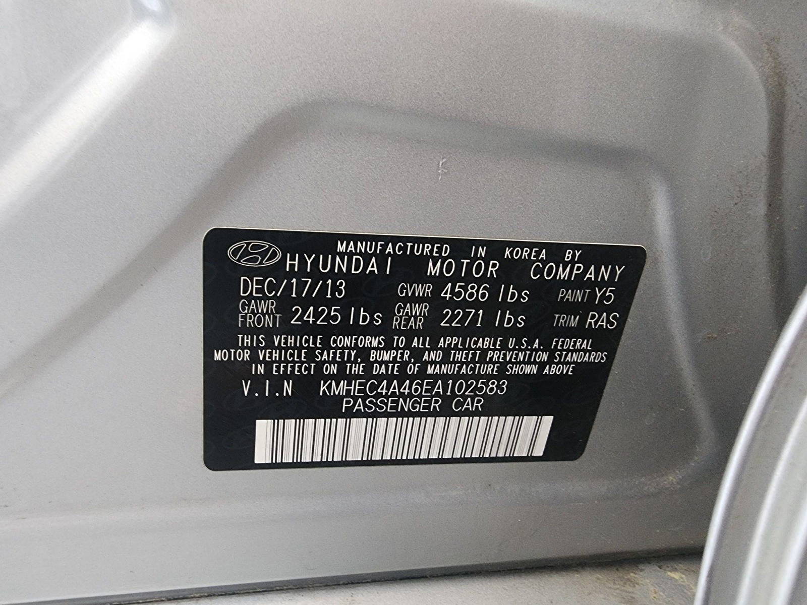 2014 HYUNDAI SONATA — 146758 Miles — Lot 47409644 — Souq - Marhaba Auctions Used Cars - Image 10