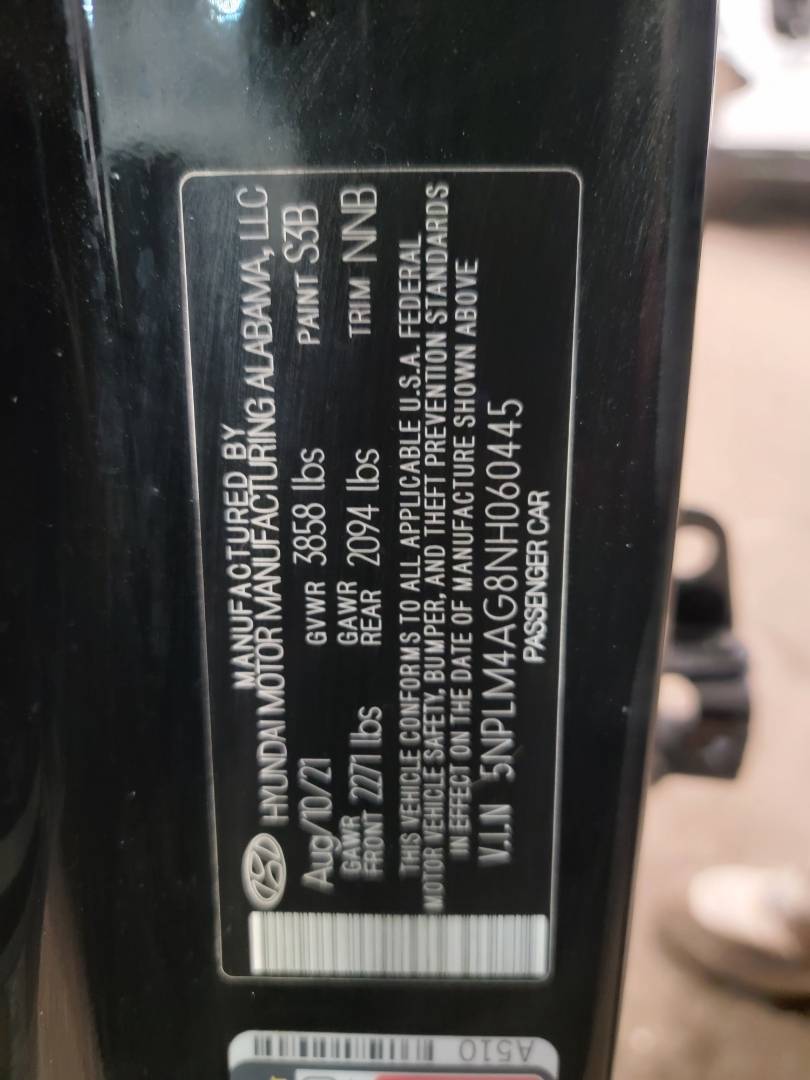2022 HYUNDAI ELANTRA — 40548 Miles — Lot NH060445 — Main - Marhaba Auctions Used Cars - Image 9