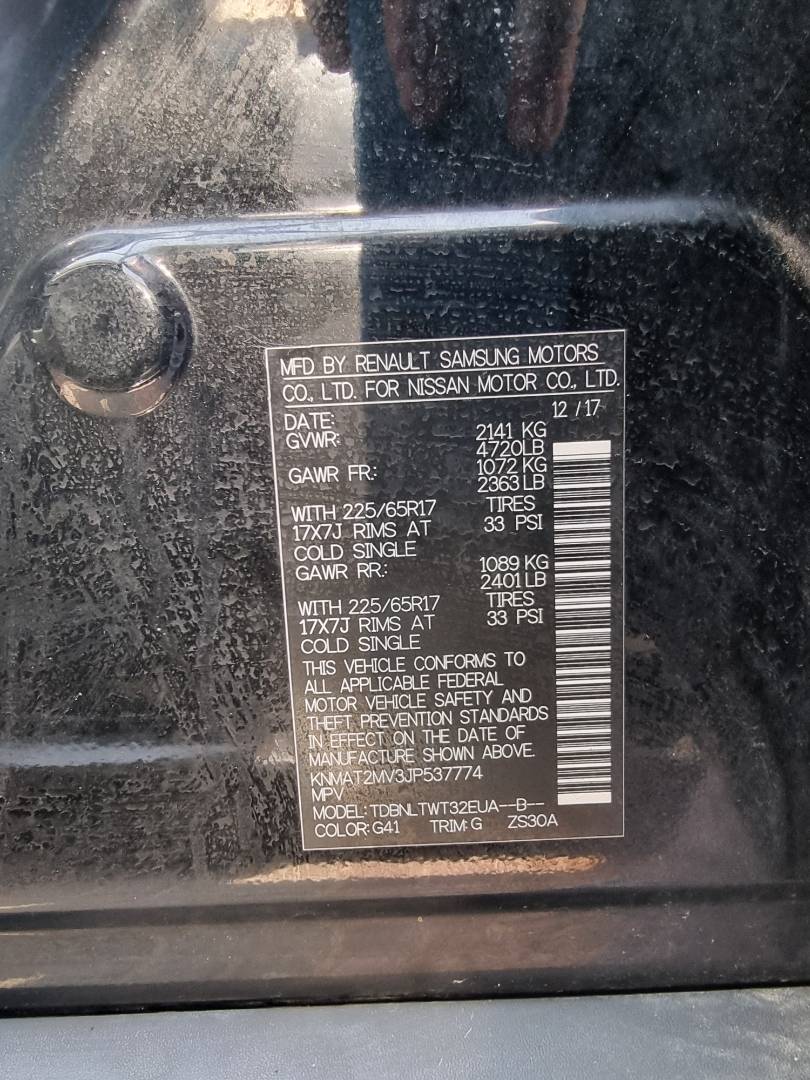 2018 NISSAN ROGUE — 72026 Miles — Lot 1254/87 — Souq - Marhaba Auctions Used Cars - Image 9