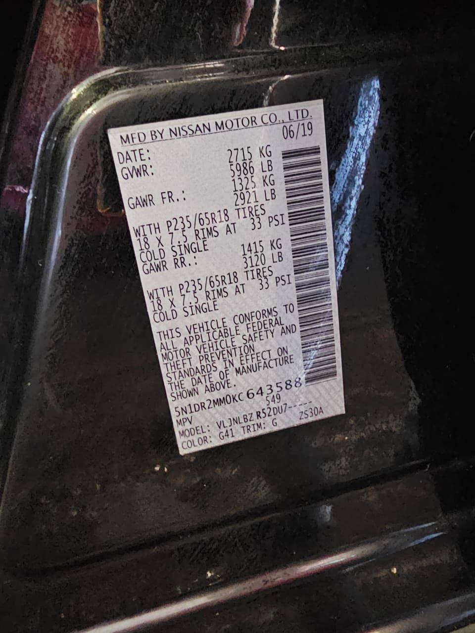 2019 NISSAN PATHFINDER — 96148 Miles — Lot MM0KC643588 — Main - Marhaba Auctions Used Cars - Image 9