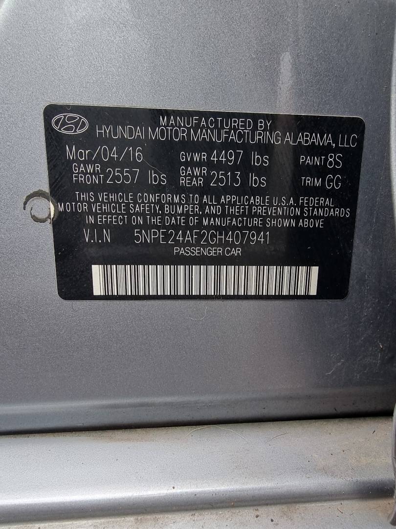 HYUNDAI SONATA 2016 - Marhaba Auction Used Cars - Image 8