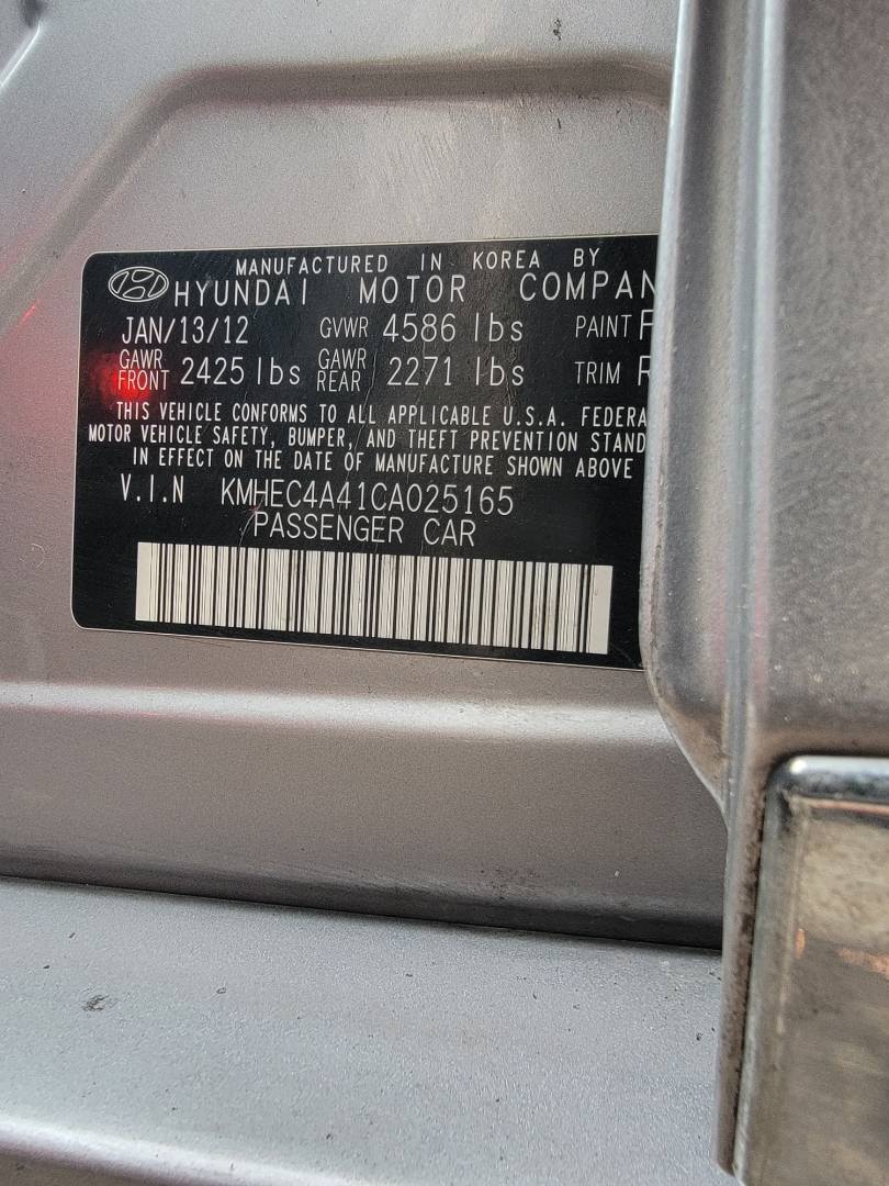 2012 HYUNDAI SONATA — 115068 Miles — Lot CA025165 — Main - Marhaba Auctions Used Cars - Image 9