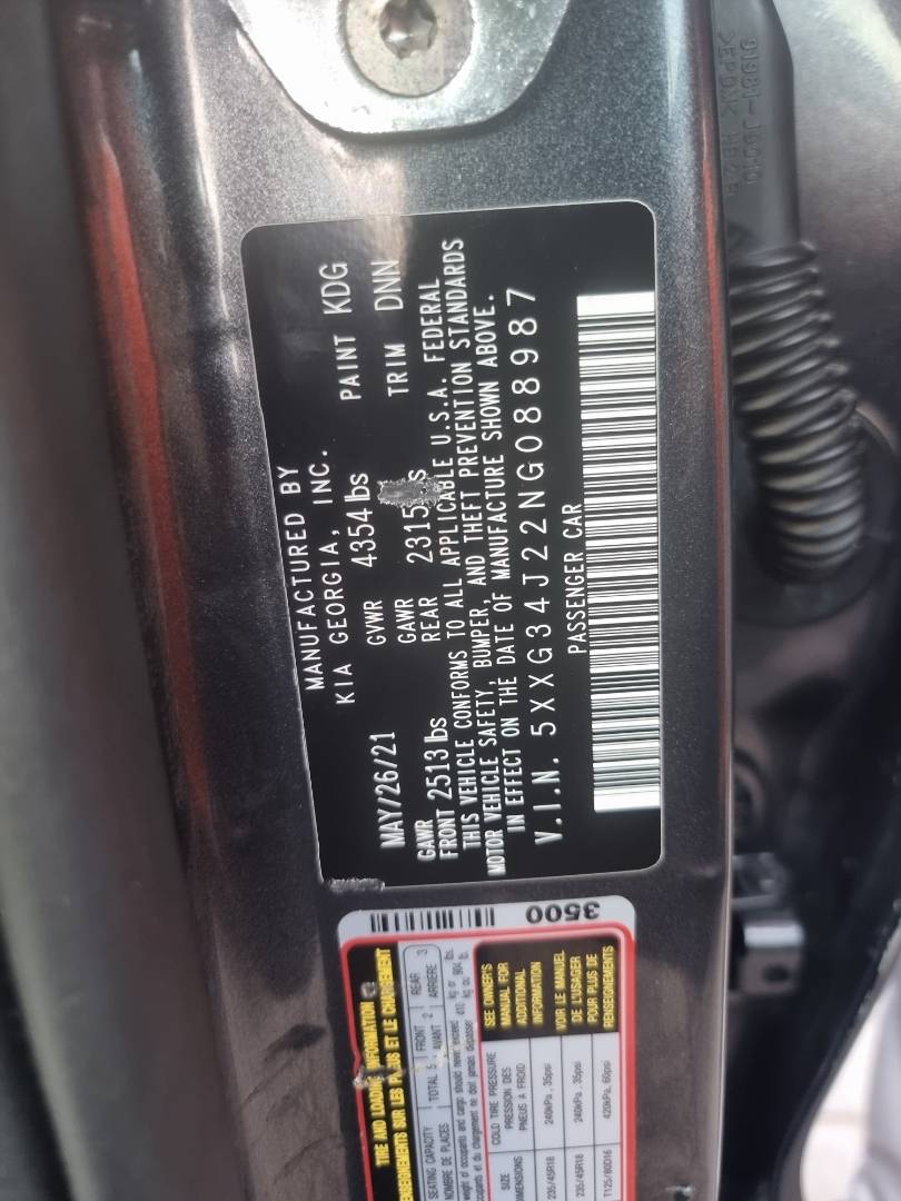 2022 KIA K5 — 139937 Miles — Lot G088987 — Ind. 12 - Marhaba Auctions Used Cars - Image 9