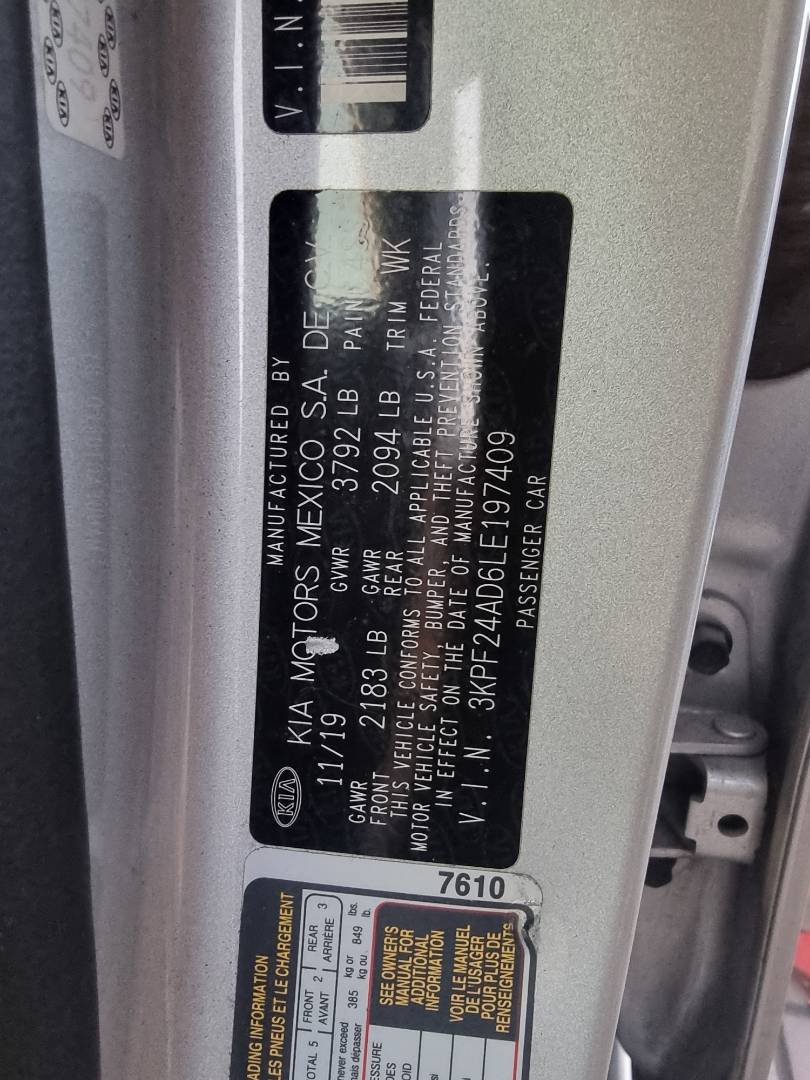 KIA FORTE 2020 - Marhaba Auction Used Cars - Image 6