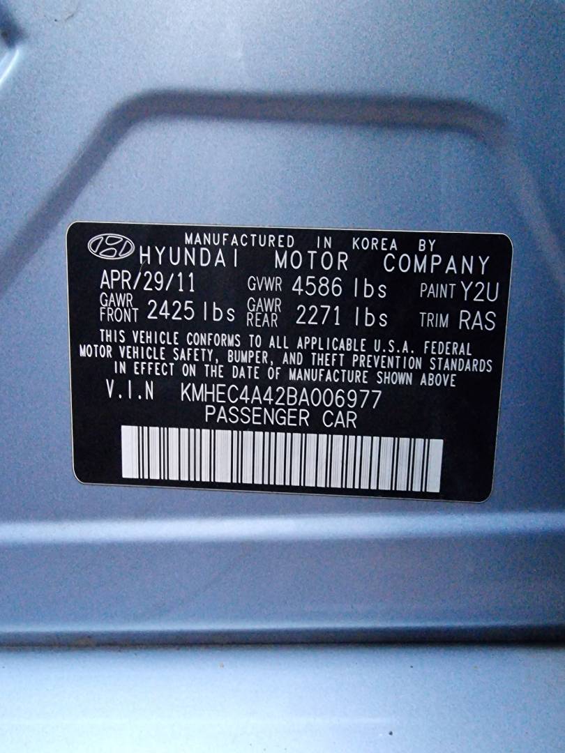 2011 HYUNDAI SONATA — 167833 Miles — Lot 215487 — Ind. 12 - Marhaba Auctions Used Cars - Image 10