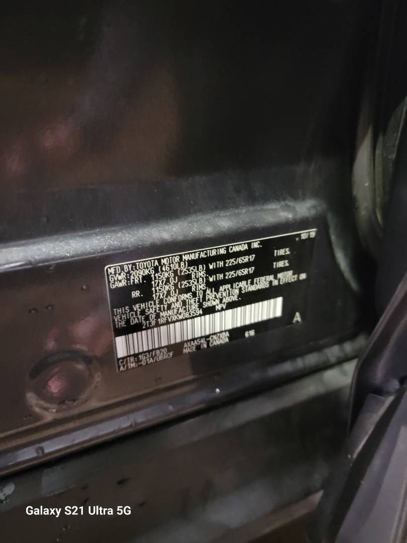 2019 TOYOTA RAV4 — 105371 Miles — Lot 083594 — Main - Marhaba Auctions Used Cars - Image 9
