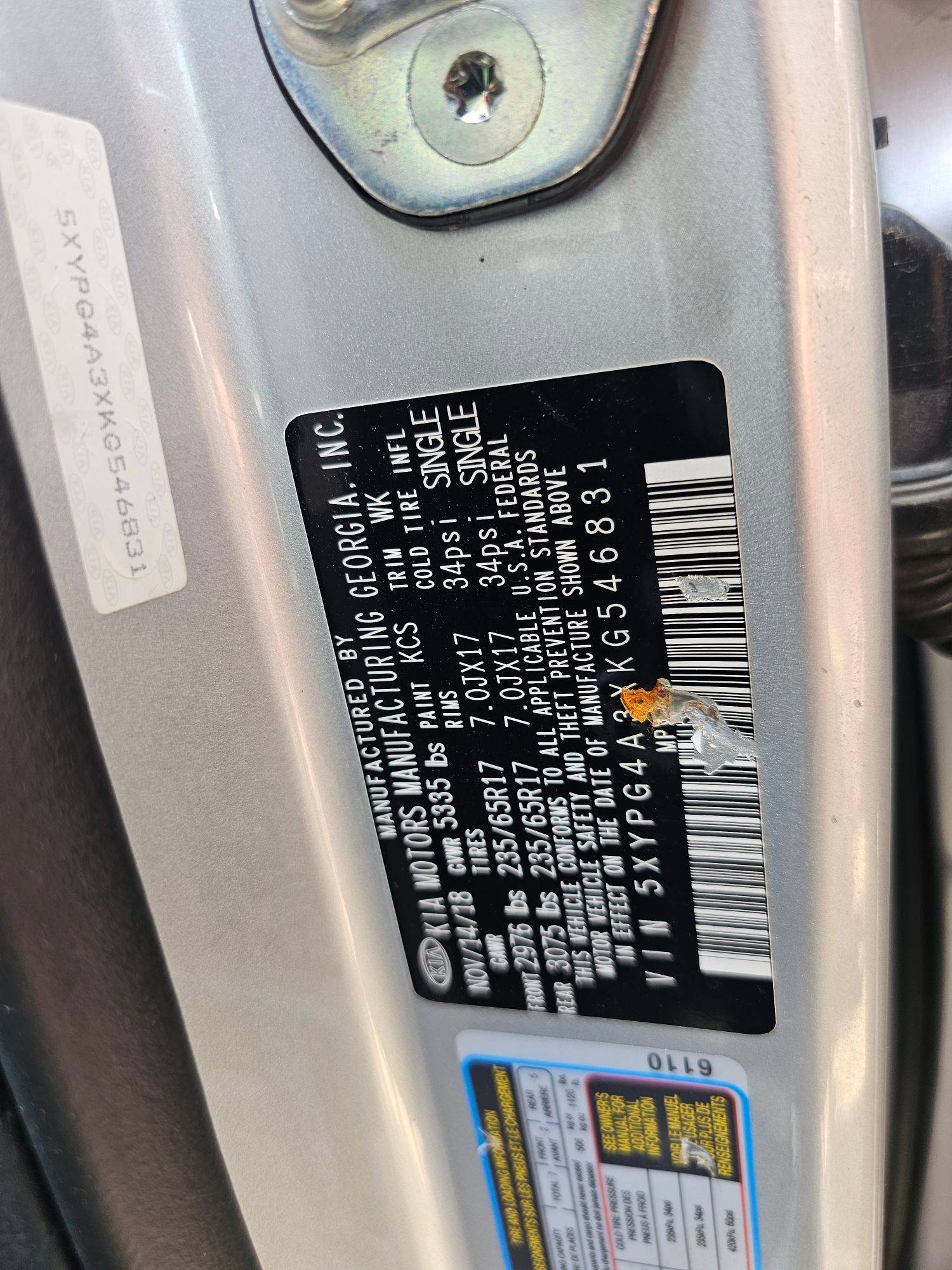 2019 KIA SORENTO — 87091 Miles — Lot 3XKG546831 — Souq - Marhaba Auctions Used Cars - Image 9
