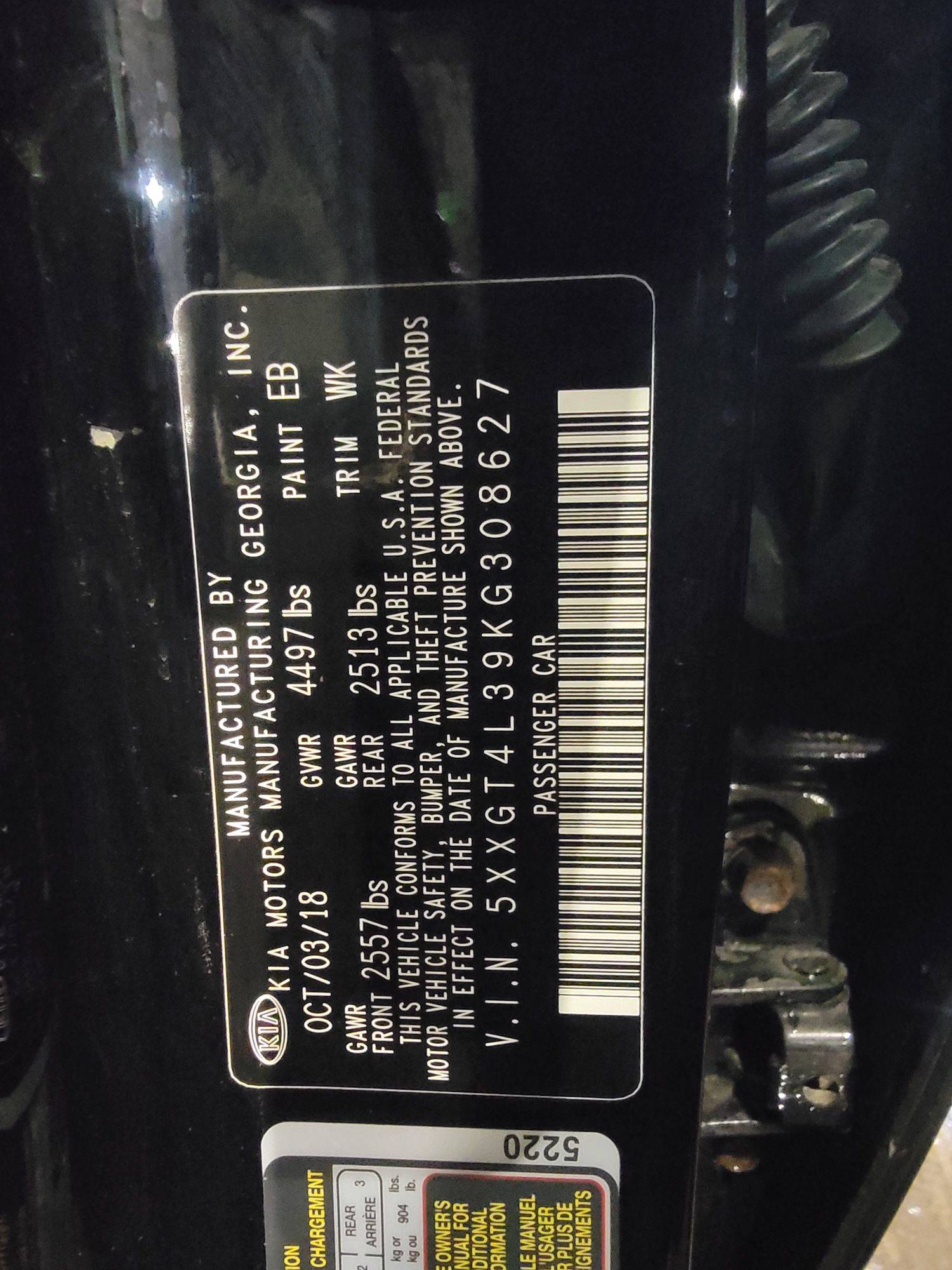 KIA OPTIMA 2019 - Marhaba Auction Used Cars - Image 10