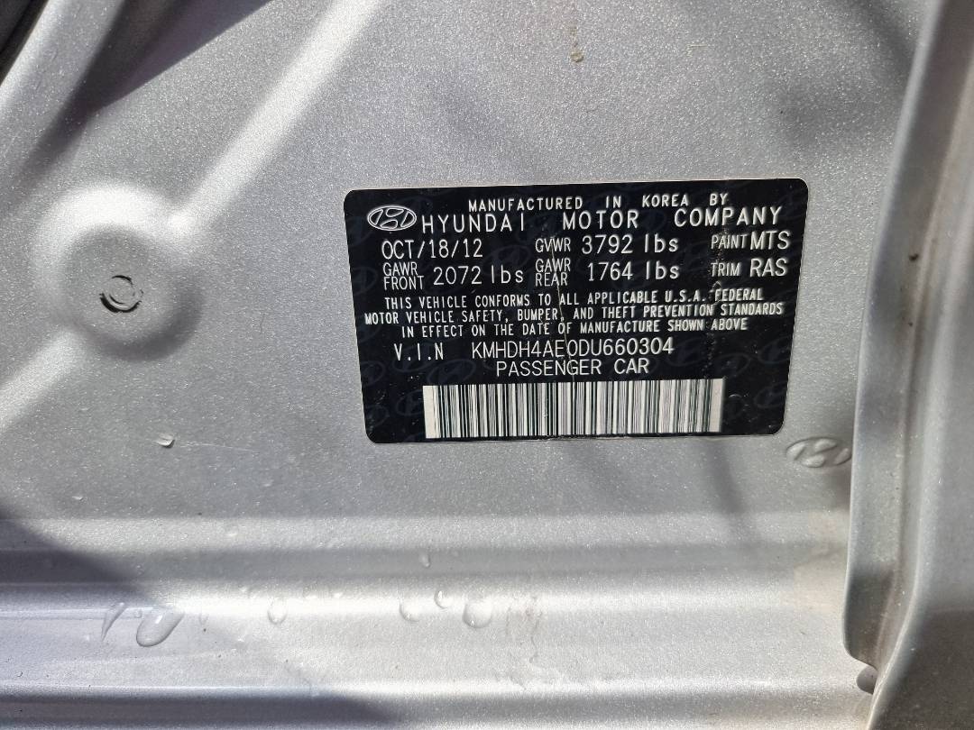 2013 HYUNDAI ELANTRA — 215434 Miles — Lot 125487 — Ind. 12 - Marhaba Auctions Used Cars - Image 11