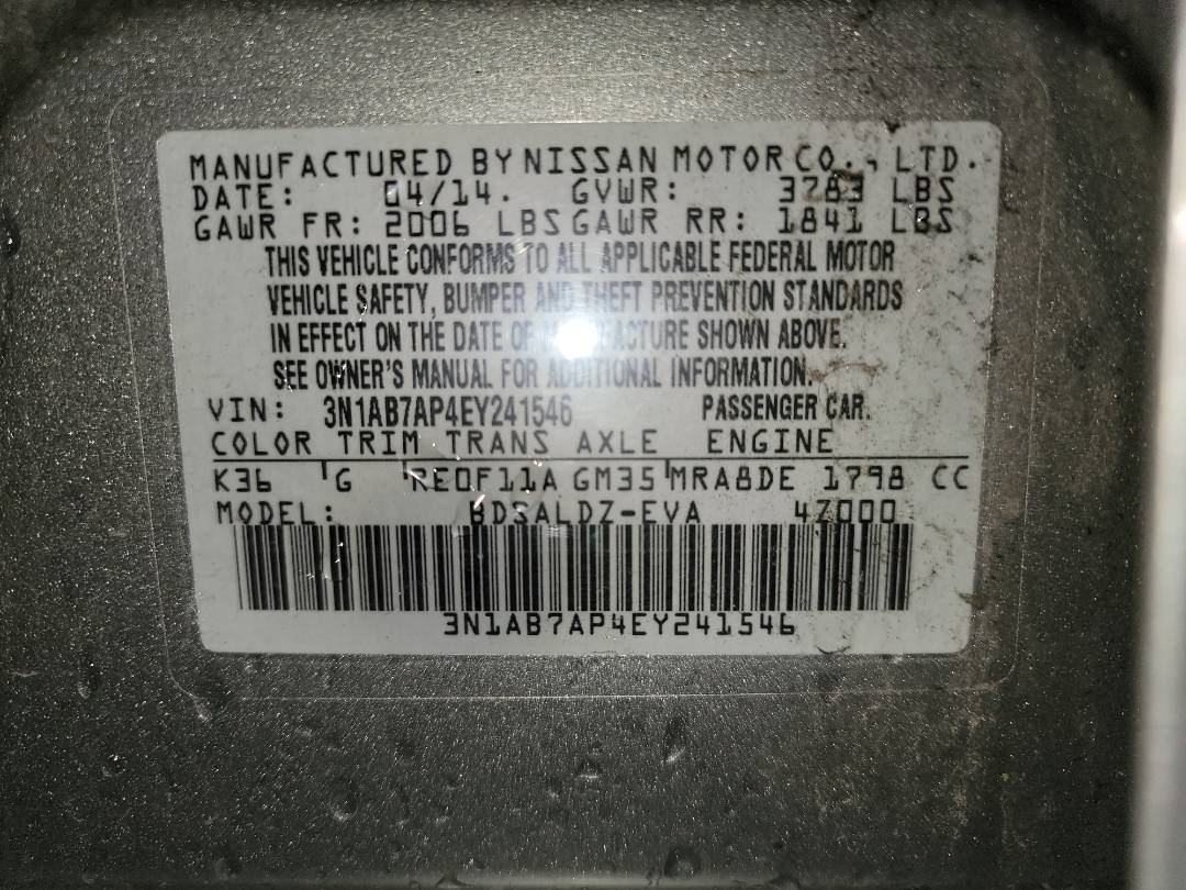 2014 NISSAN SENTRA — 122139 Miles — Lot 73172023 - Marhaba Auctions Used Cars - Image 8