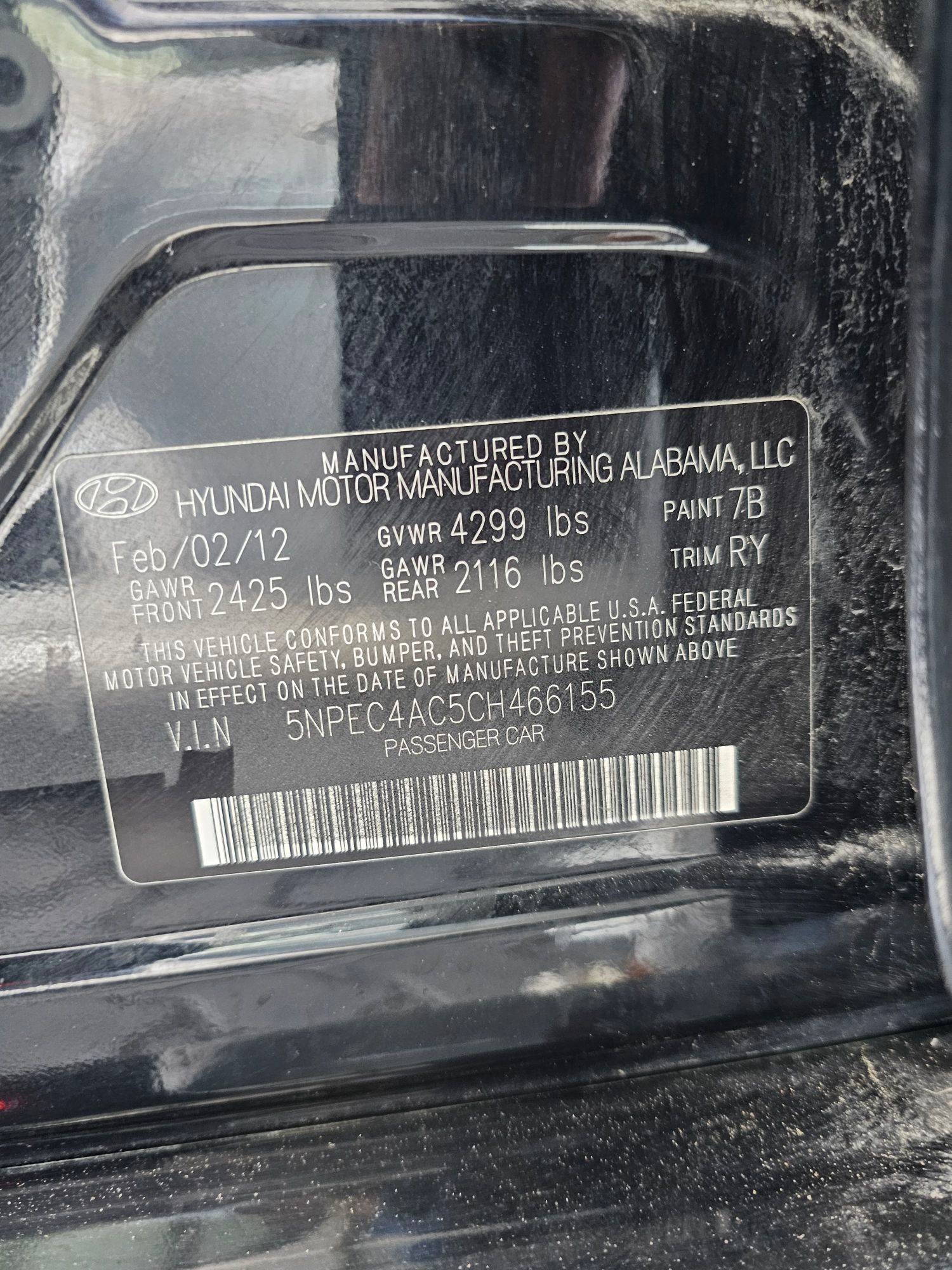 2012 HYUNDAI SONATA — 189904 Miles — Lot H466155 — Souq - Marhaba Auctions Used Cars - Image 20