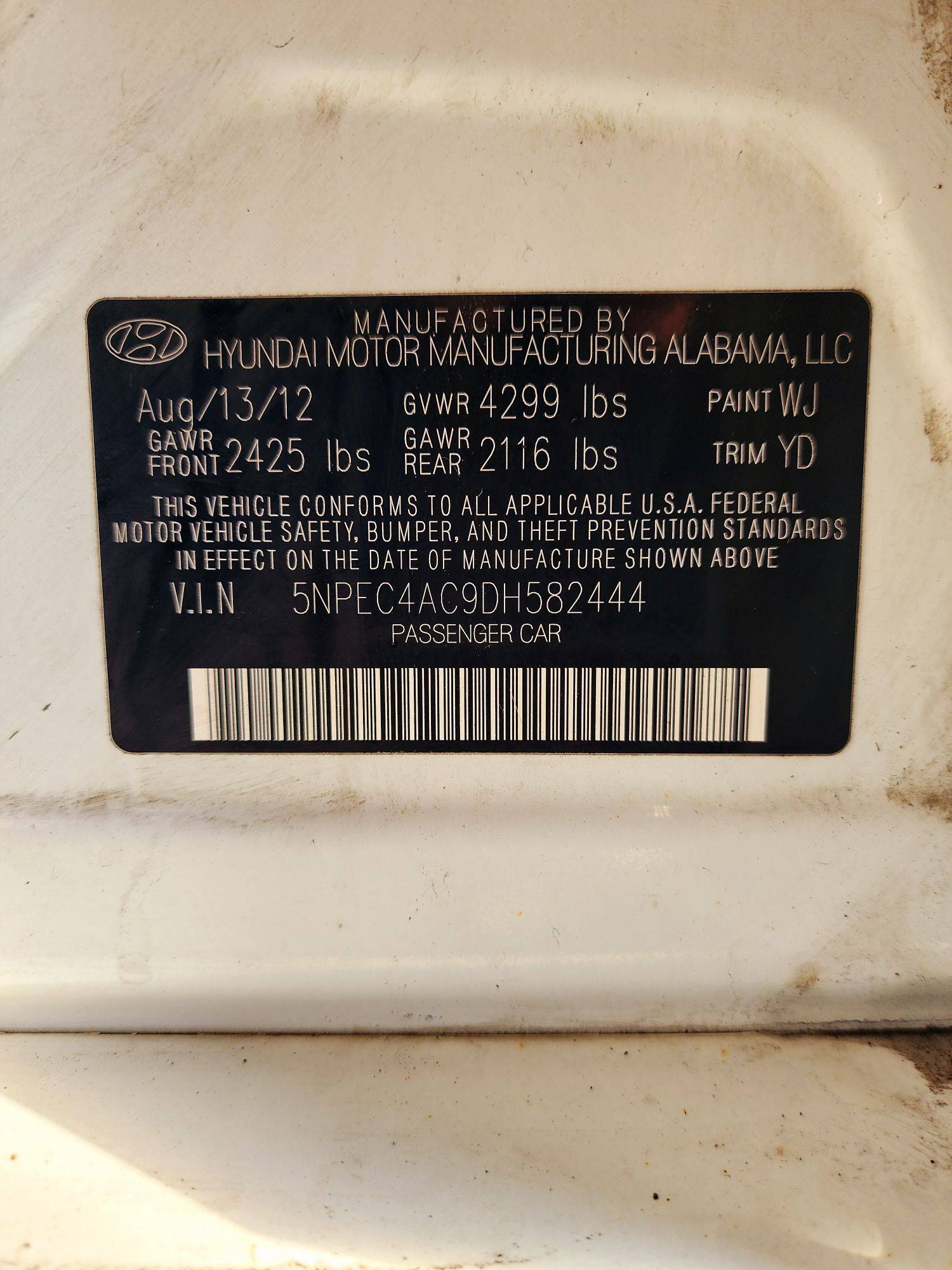 2013 HYUNDAI SONATA — 149610 Miles — Lot 70956324 — Souq - Marhaba Auctions Used Cars - Image 10