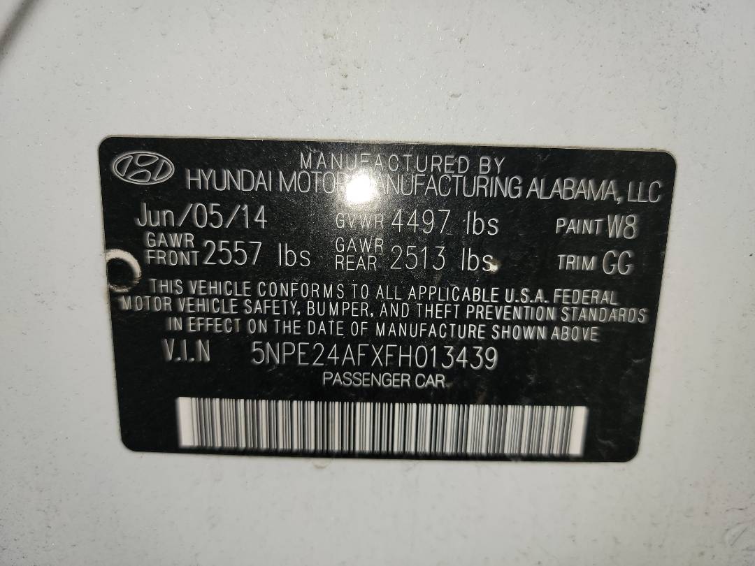 2015 HYUNDAI SONATA — 164971 Miles — Lot 36332346 - Marhaba Auctions Used Cars - Image 10