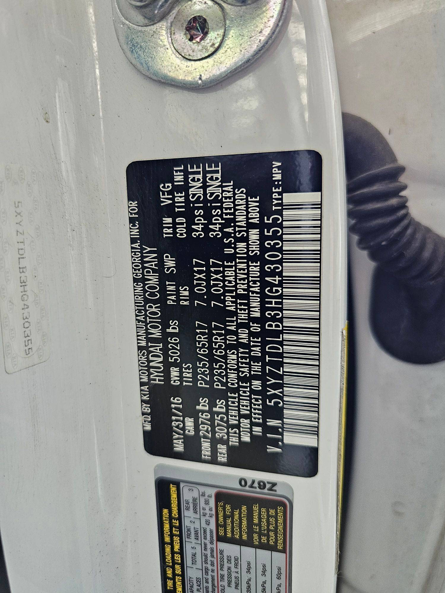 HYUNDAI SANTA FE 2017 - Marhaba Auction Used Cars - Image 9