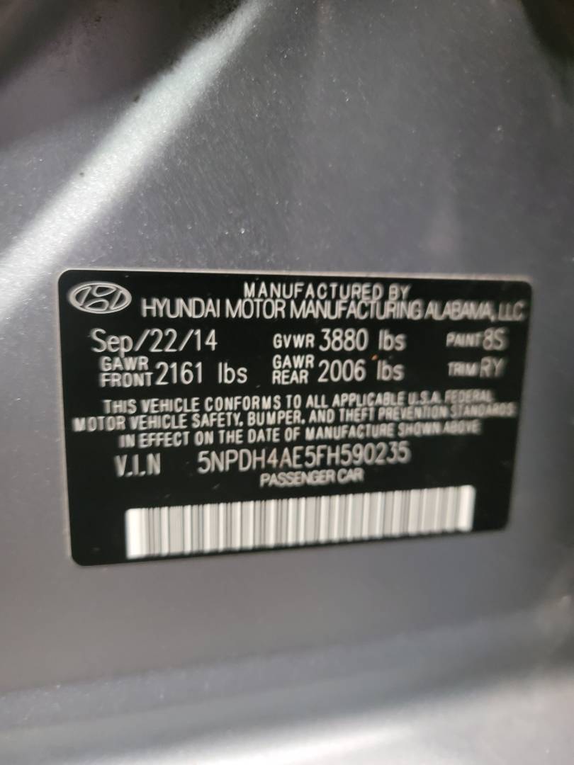 2015 HYUNDAI ELANTRA — 156672 Miles — Lot 84024454 — Main - Marhaba Auctions Used Cars - Image 10