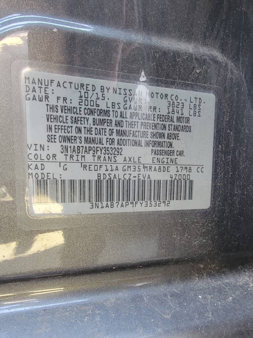 2015 NISSAN SENTRA — 153789 Miles — Lot 38000909 - Marhaba Auctions Used Cars - Image 8