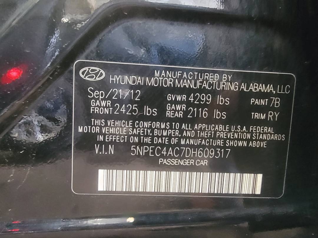 2013 HYUNDAI SONATA — 232953 Miles — Lot DH609317 — Main - Marhaba Auctions Used Cars - Image 10