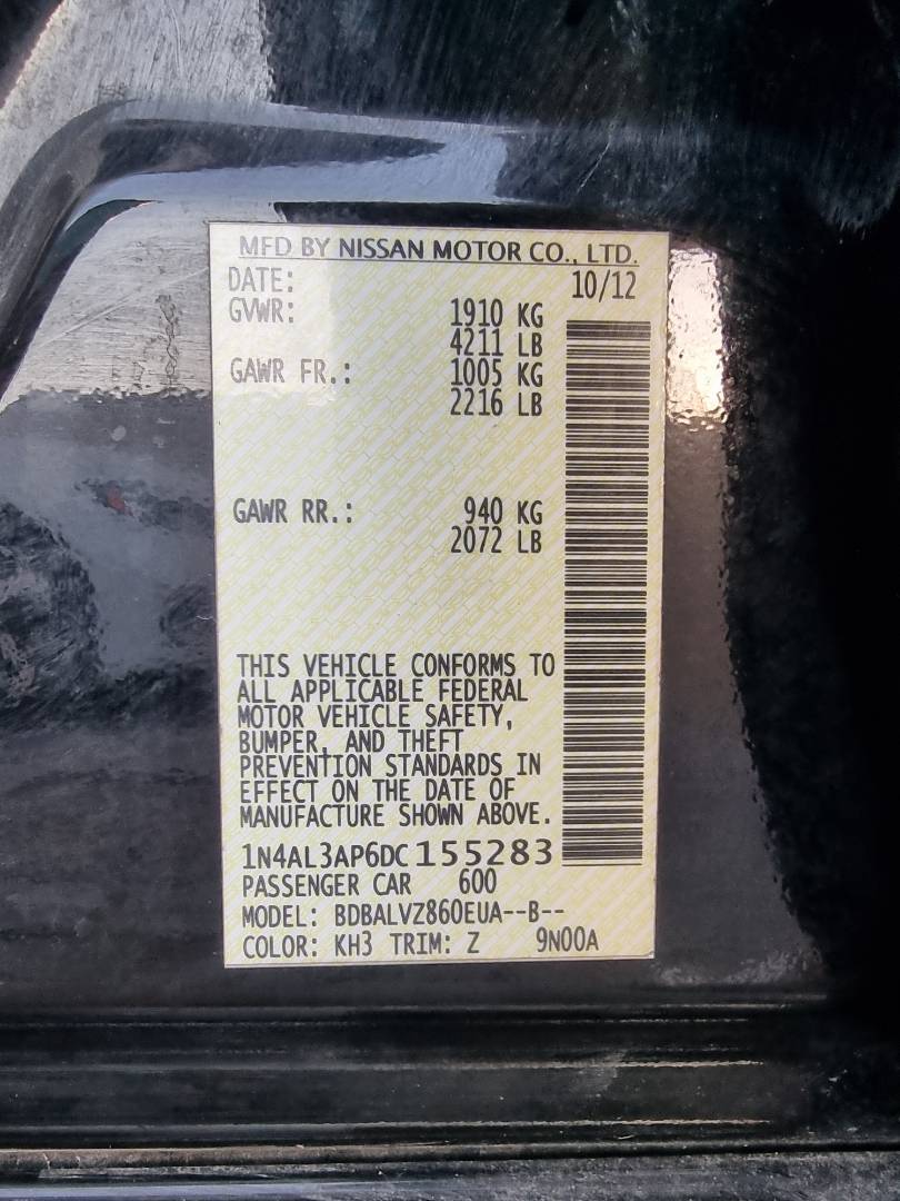 2013 NISSAN ALTIMA — 205032 Miles — Lot 78547403 — Souq - Marhaba Auctions Used Cars - Image 10