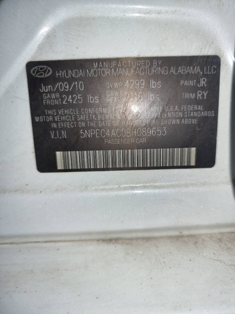 2011 HYUNDAI SONATA — 187704 Miles — Lot 214578 — Ind. 12 - Marhaba Auctions Used Cars - Image 10