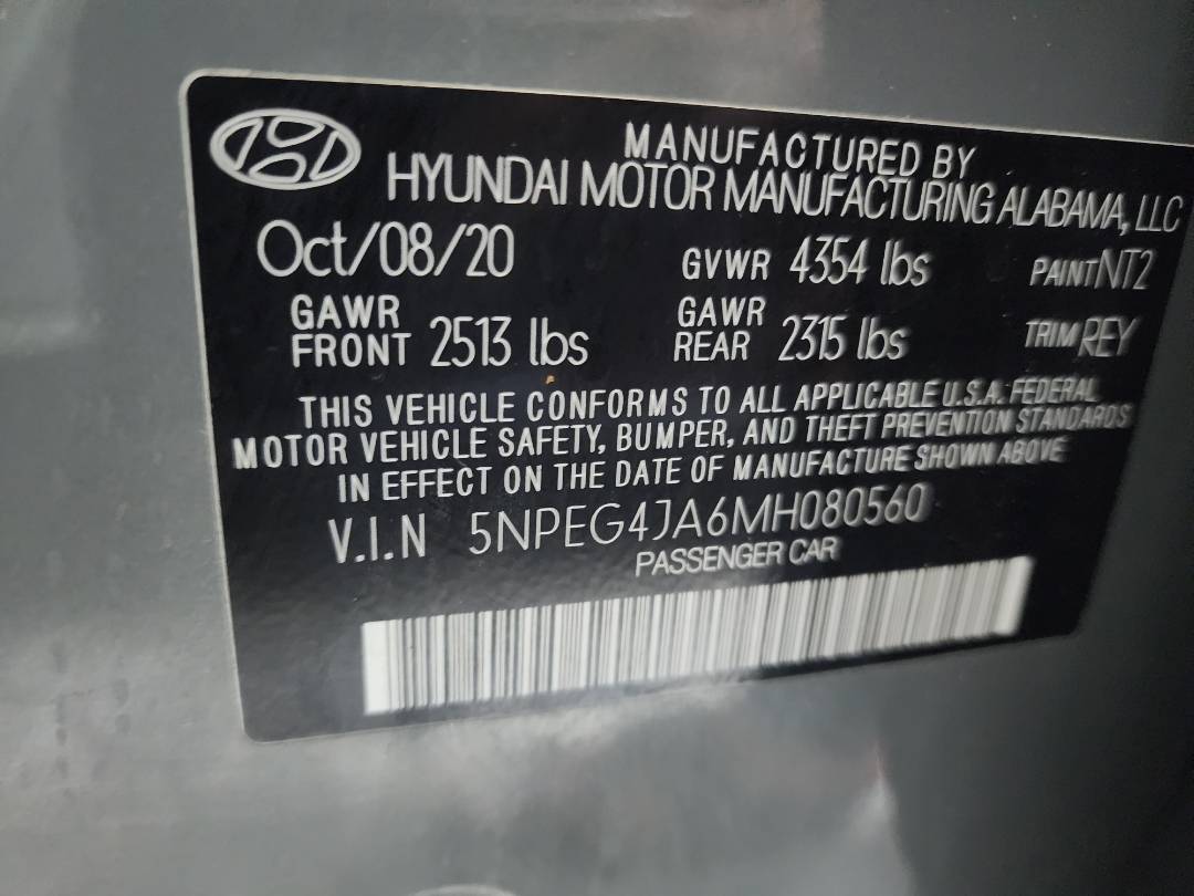 2021 HYUNDAI SONATA — 73660 Miles — Lot 43217734 — Souq - Marhaba Auctions Used Cars - Image 4