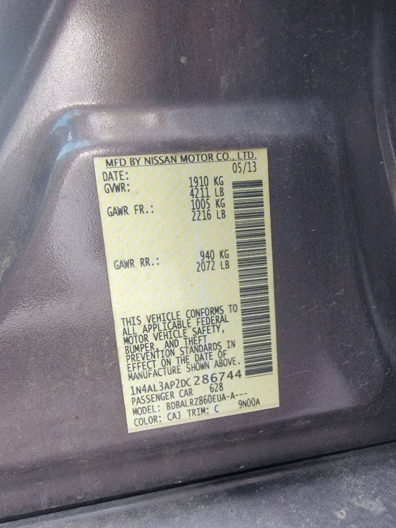 2013 NISSAN ALTIMA — 211506 Miles — Lot 811744 — Main - Marhaba Auctions Used Cars - Image 8