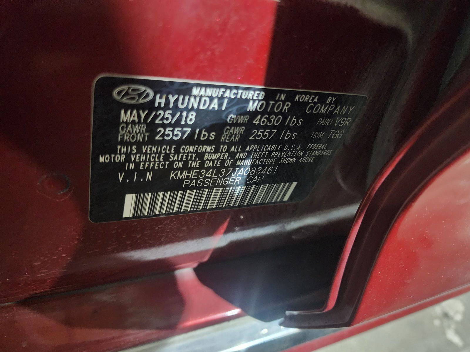 HYUNDAI SONATA 2018 - Marhaba Auction Used Cars - Image 9