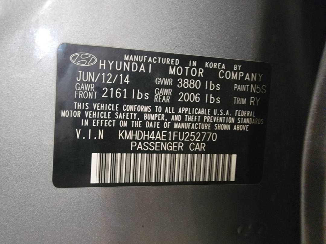 2015 HYUNDAI ELANTRA — 194589 Miles — Lot 39060084 — Main - Marhaba Auctions Used Cars - Image 10