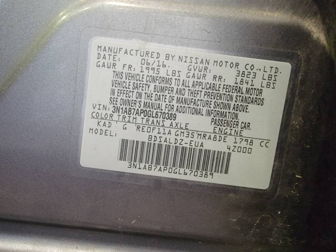 2016 NISSAN SENTRA — 72592 Miles — Lot L670389 — Souq - Marhaba Auctions Used Cars - Image 9