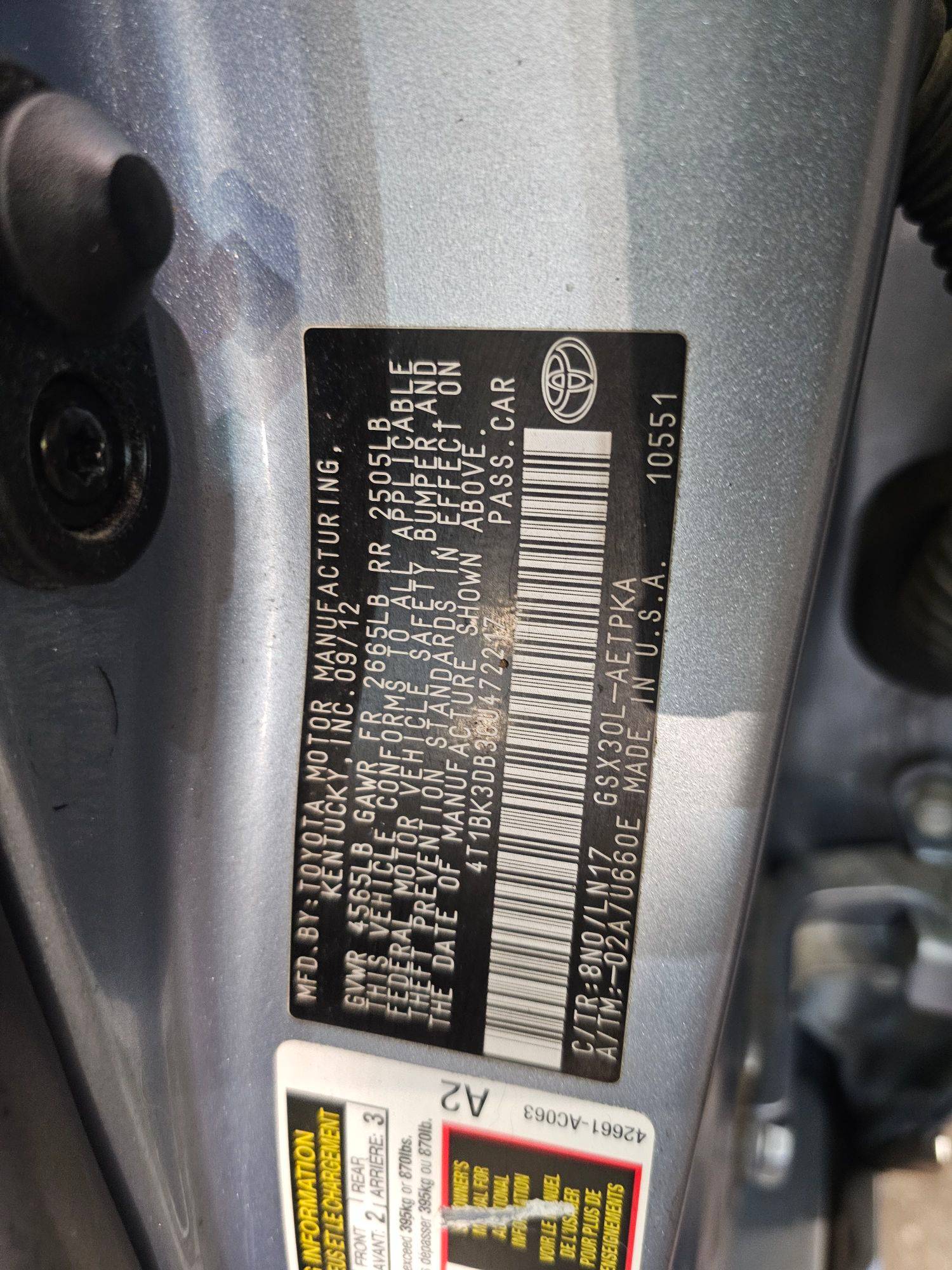 2012 TOYOTA AVALON — 134562 Miles — Lot 96885955 — Main - Marhaba Auctions Used Cars - Image 10