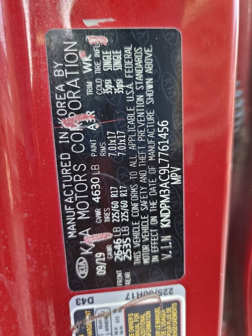 2020 KIA SPORTAGE — 109947 Miles — Lot 2105478 — Souq - Marhaba Auctions Used Cars - Image 9