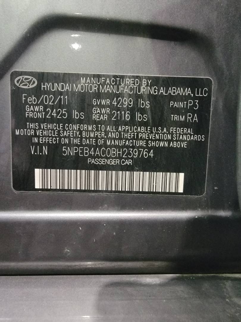 2011 HYUNDAI SONATA — 211859 Miles — Lot 65856424 — Main - Marhaba Auctions Used Cars - Image 10