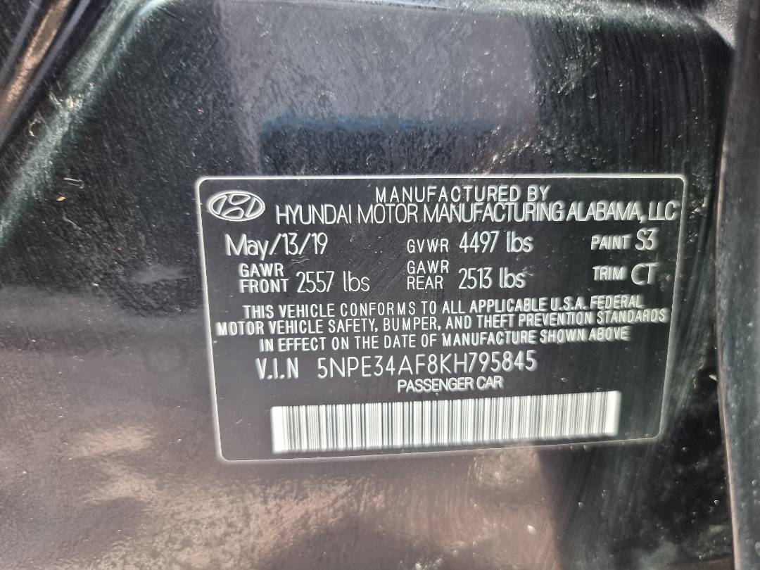 2019 HYUNDAI SONATA — 88763 Miles — Lot 13256484 — Ind. 12 - Marhaba Auctions Used Cars - Image 10