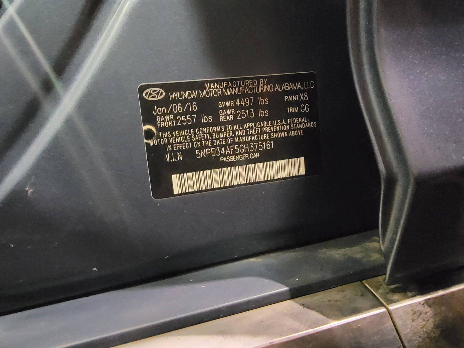 HYUNDAI SONATA 2016 - Marhaba Auction Used Cars - Image 9