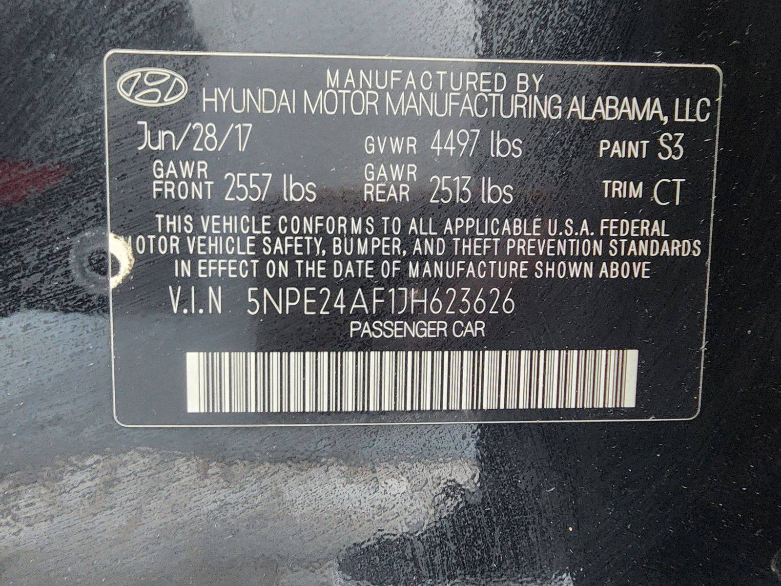 2018 HYUNDAI SONATA — 111003 Miles — Lot 23626 — Al Quoz - Marhaba Auctions Used Cars - Image 10
