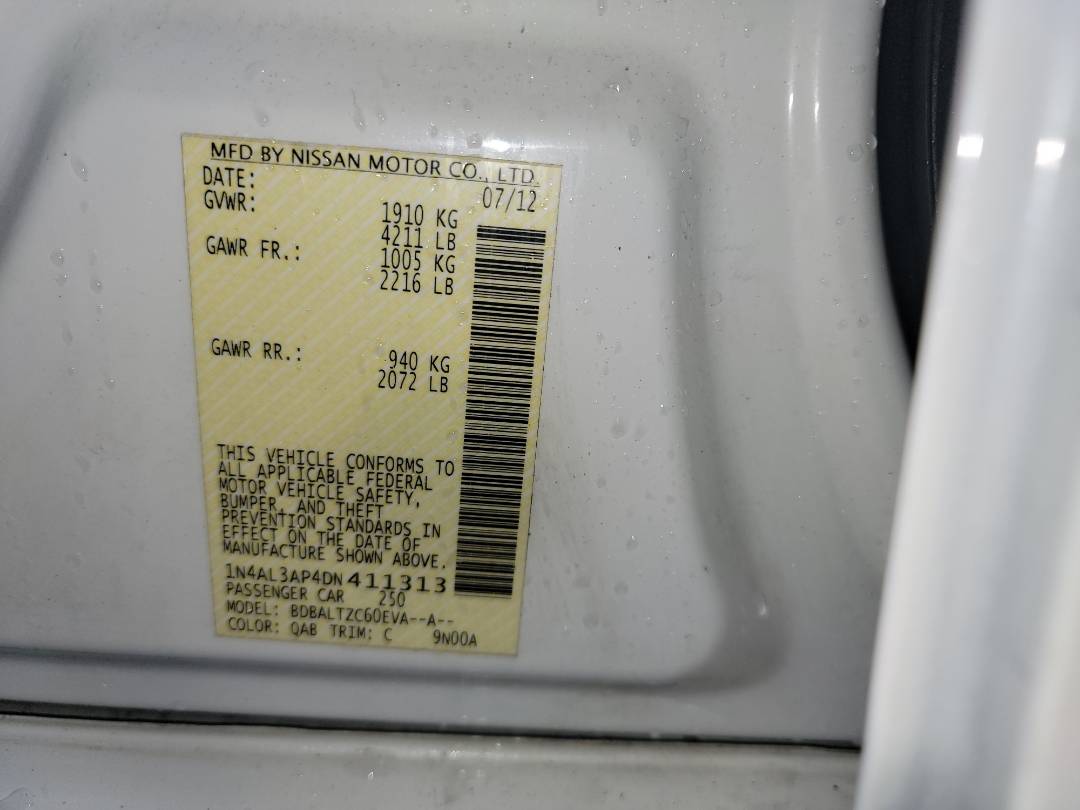 2013 NISSAN ALTIMA — 163230 Miles — Lot 38306646 - Marhaba Auctions Used Cars - Image 11