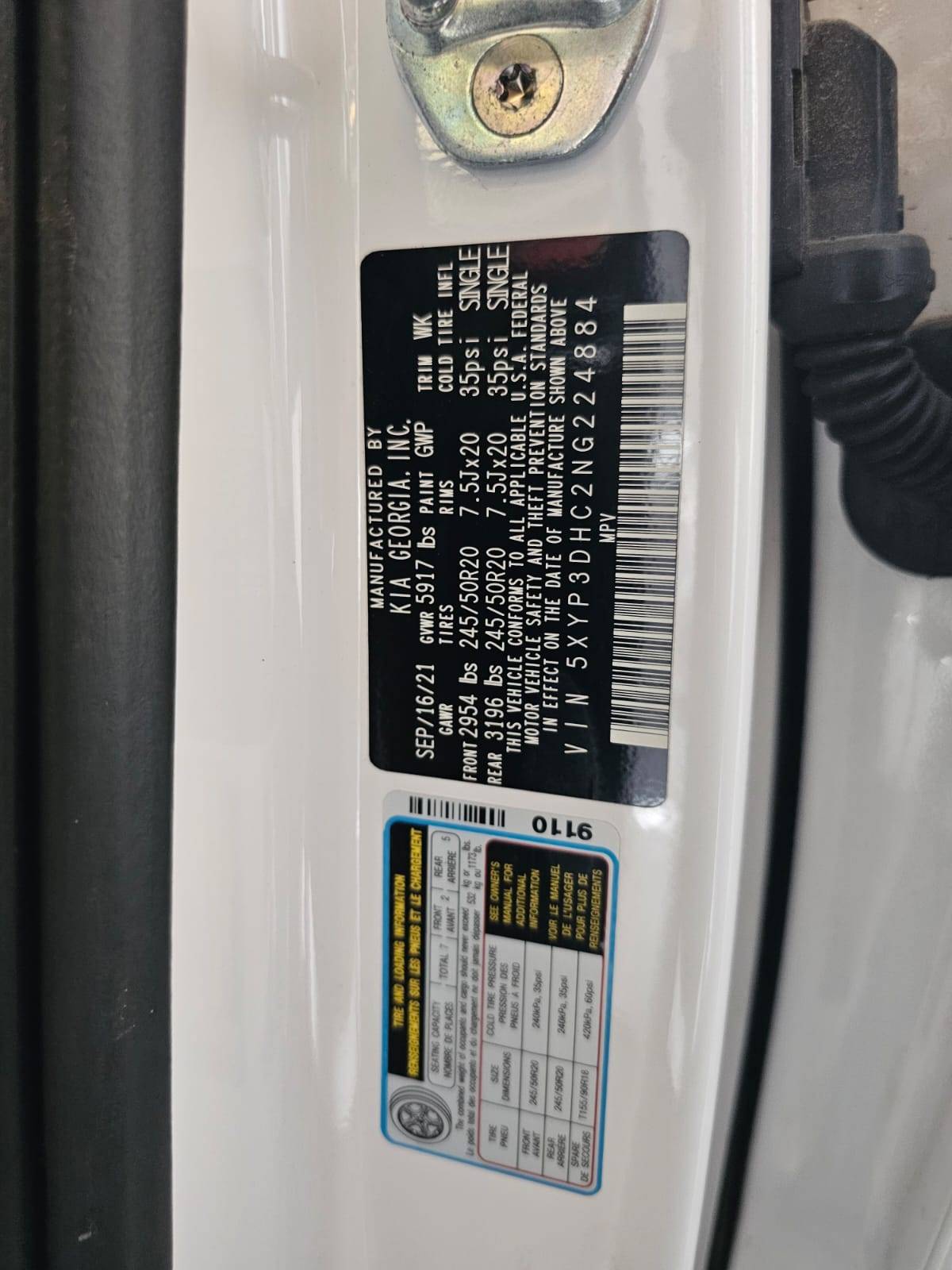 2022 KIA TELLURIDE EX — 76284 Miles — Lot G224884 — Main - Marhaba Auctions Used Cars - Image 10