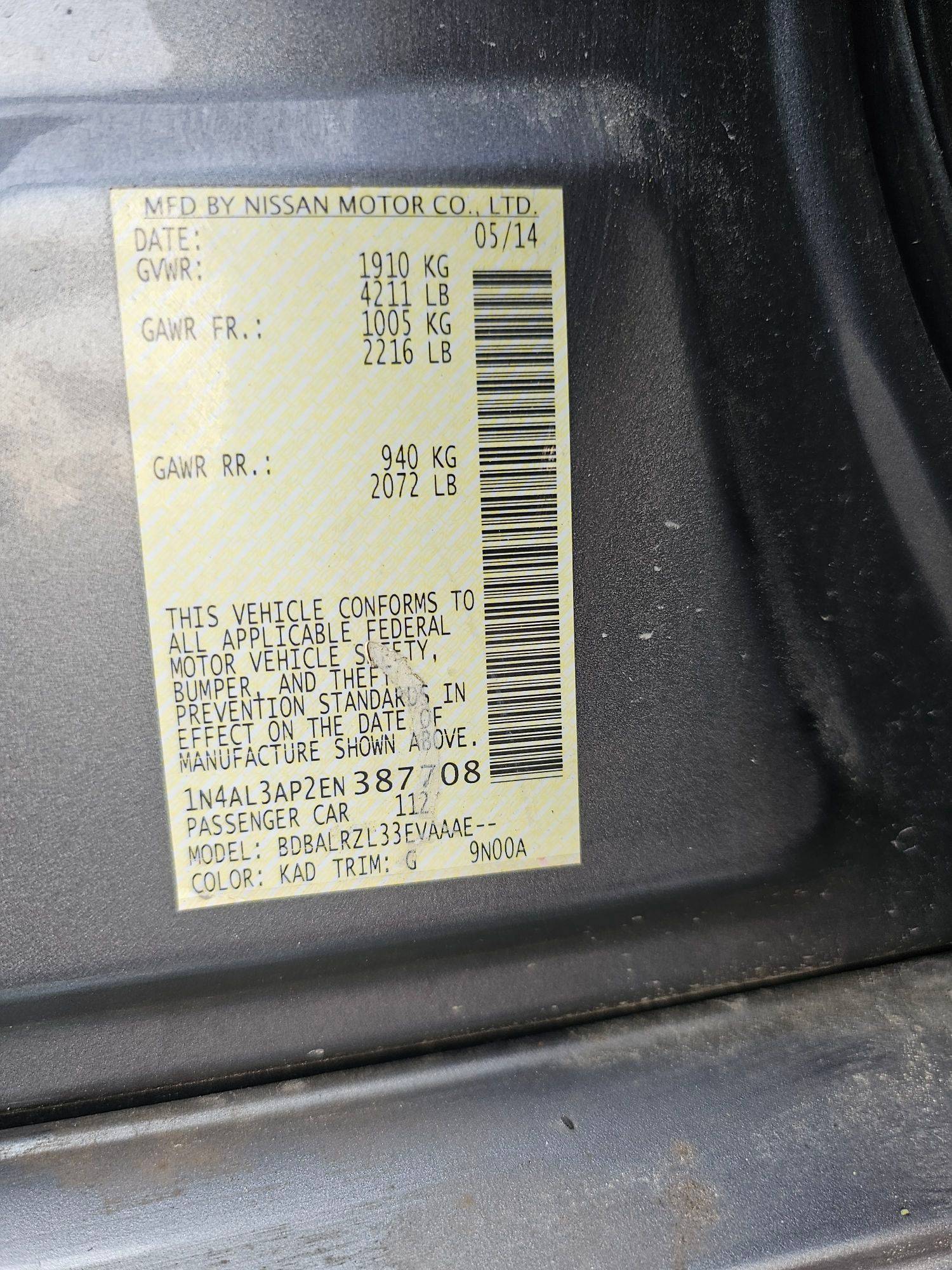 NISSAN ALTIMA 2014 - Marhaba Auction Used Cars - Image 7