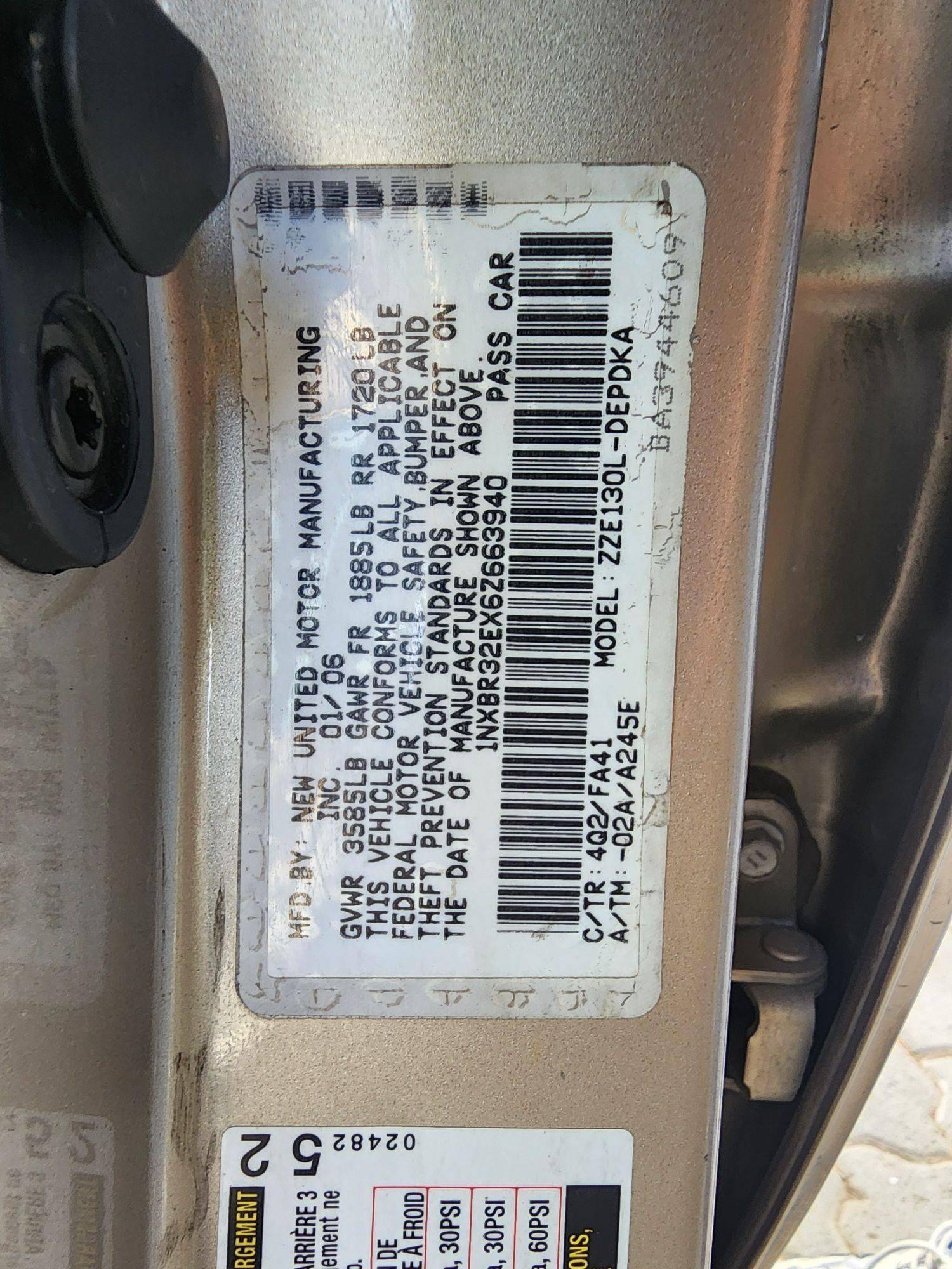 2006 TOYOTA COROLLA — 211642 Miles — Lot 54958314 — Main - Marhaba Auctions Used Cars - Image 9