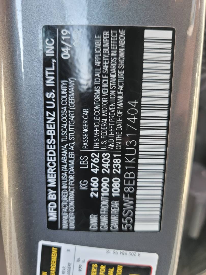 2019 MERCEDES BENZ C300 — Lot KU317404 — Main - Marhaba Auctions Used Cars - Image 9