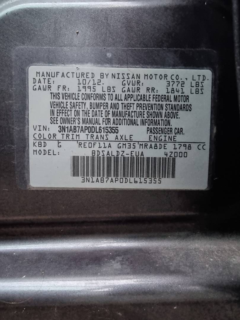 2013 NISSAN SENTRA — 115636 Miles — Lot 125487 — Ind. 12 - Marhaba Auctions Used Cars - Image 10