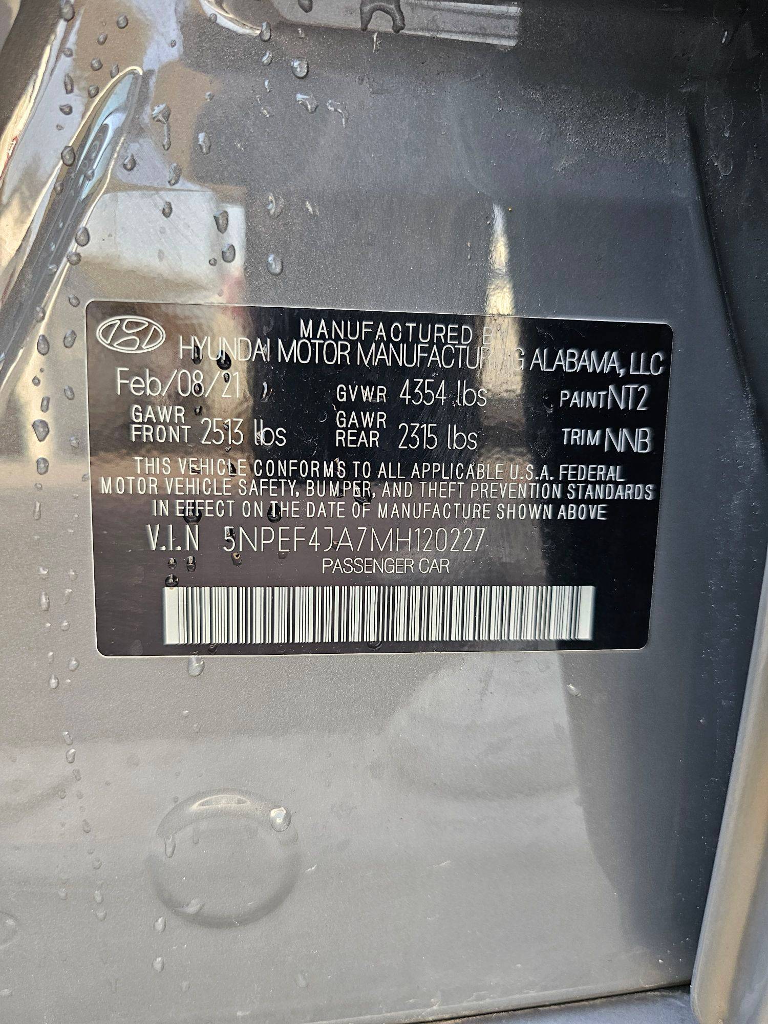 2021 HYUNDAI SONATA — 17737 Miles — Lot MH120227 — Souq - Marhaba Auctions Used Cars - Image 10