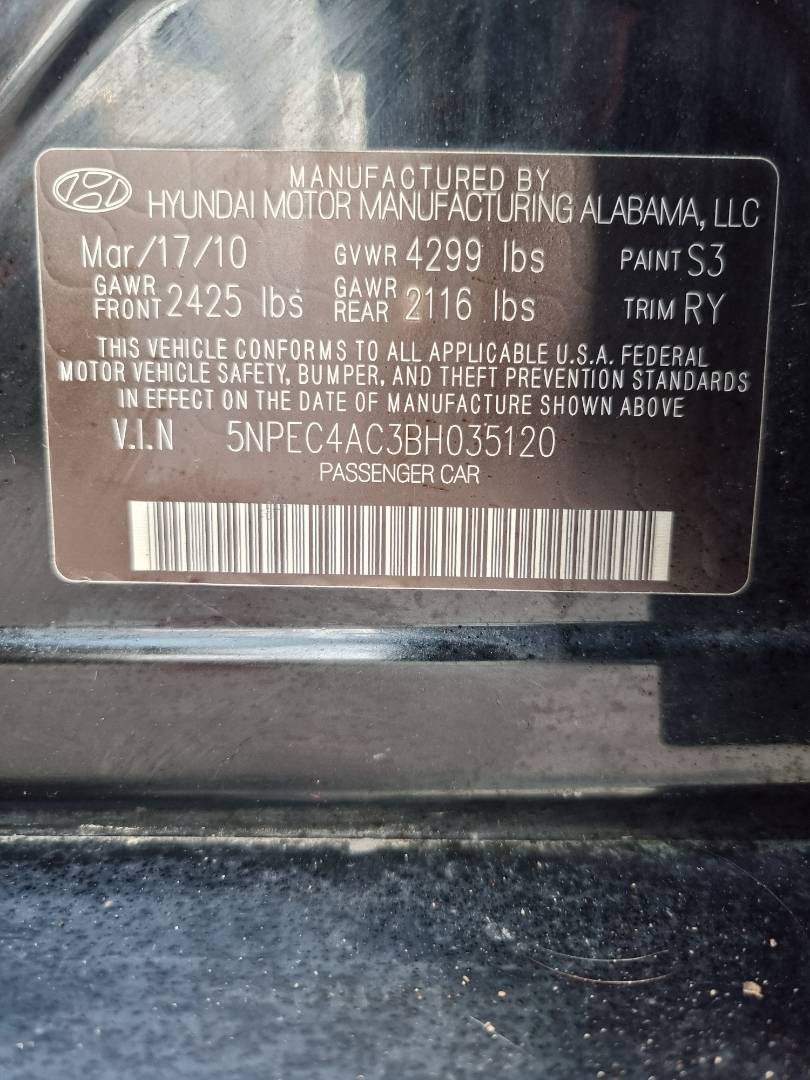 2011 HYUNDAI SONATA — 199475 Miles — Lot 215487 — Main - Marhaba Auctions Used Cars - Image 10